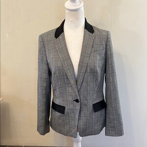 Calvin Klein Women's black white gray Blazer Size 8 P EUC